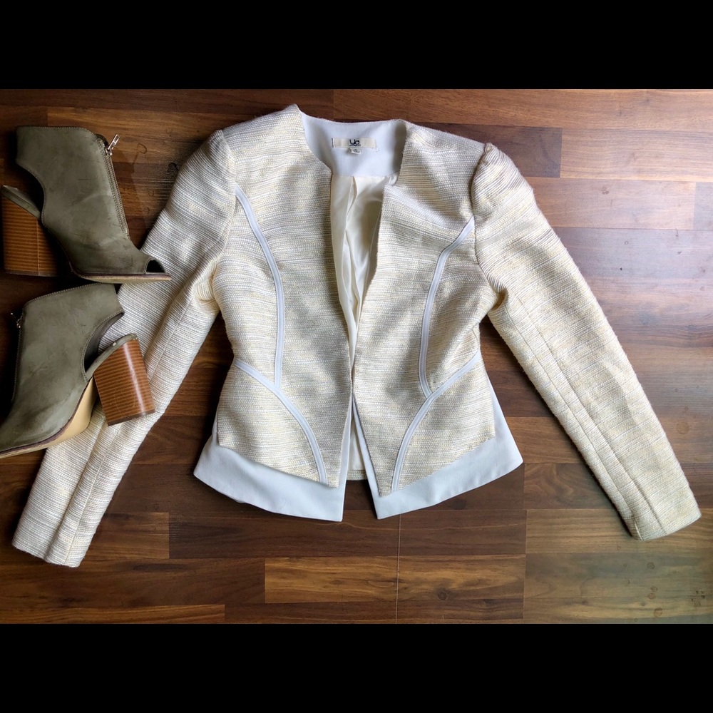 Cream/gold/white blazer